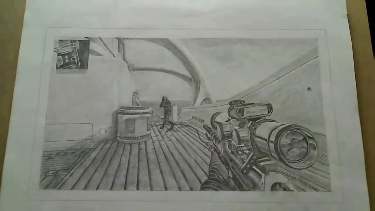 sniper drawings
